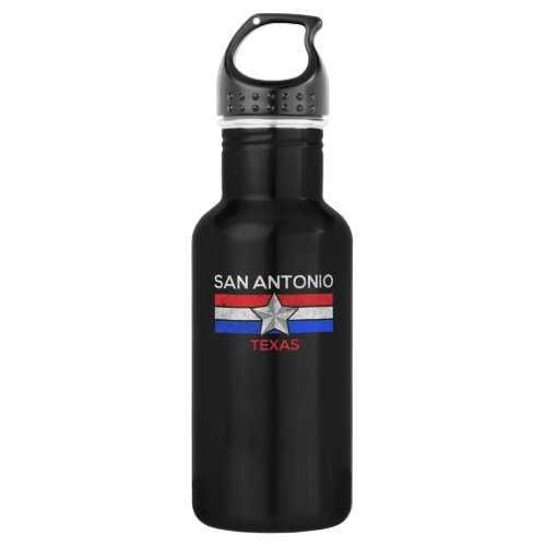 San Antonio Flag Design for proud San Antonian Stainless Steel Water Bottle