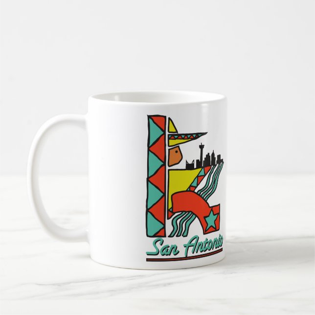 San Antonio Graphic Coffee Mug (Left)