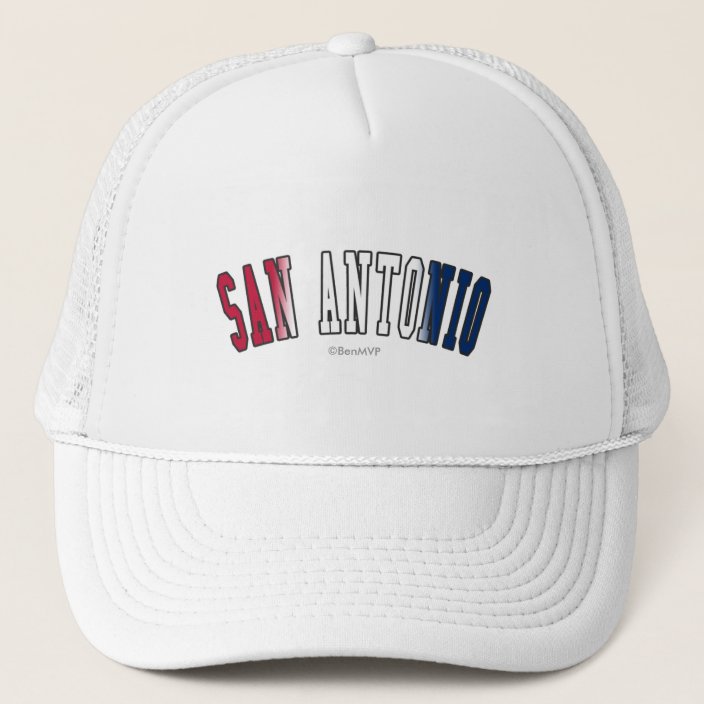 San Antonio in Texas State Flag Colors Mesh Hat