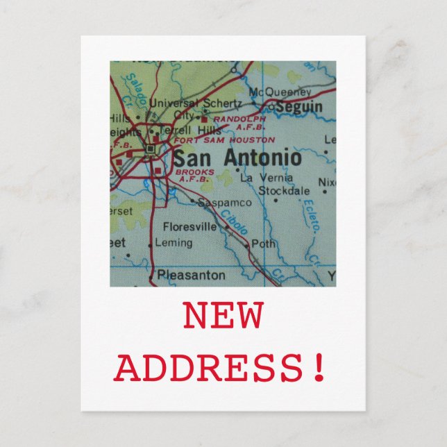 San Antonio New Address announcement (Front)