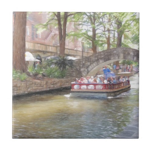 San Antonio River Walk Ceramic Tile