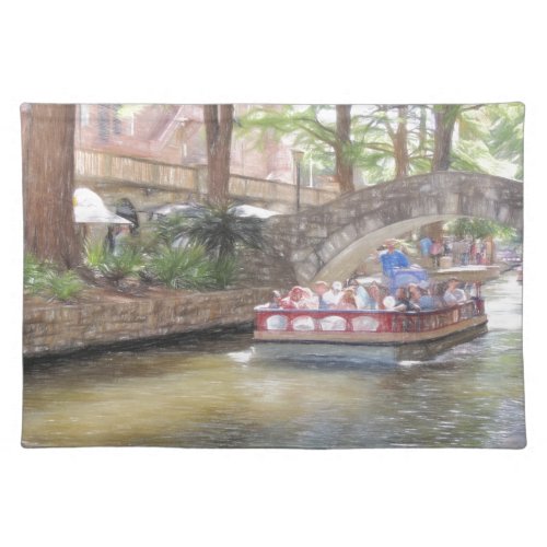 San Antonio River Walk Cloth Placemat