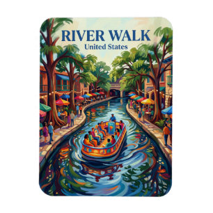 San Antonio River Walk Texas Magnet