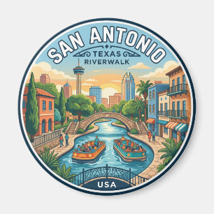 San Antonio River Walk USA Magnet