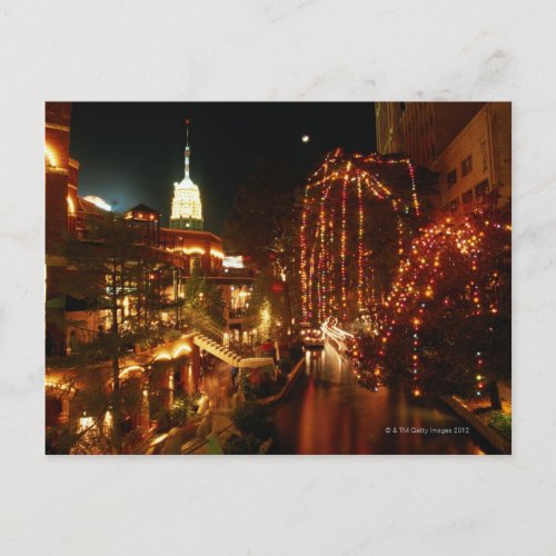 San Antonio Riverwalk at Night Postcard