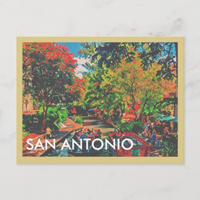 San Antonio Riverwalk Postcard (Front)