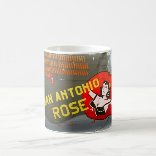 San Antonio Rose B_24 Nose Art Vintage Fuselage Coffee Mug