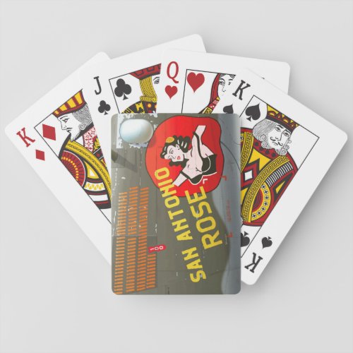 San Antonio Rose B_24 Nose Art Vintage Fuselage Poker Cards