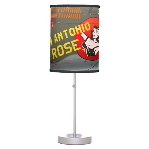 San Antonio Rose B_24 Nose Art Vintage Fuselage Table Lamp