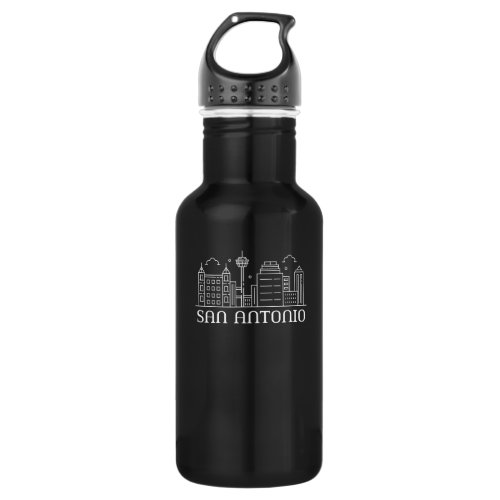 San Antonio Skyline Design for proud San Antonian Stainless Steel Water Bottle