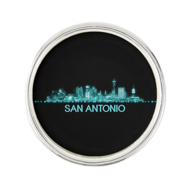 San Antonio Skyline Lapel Pin (Front)