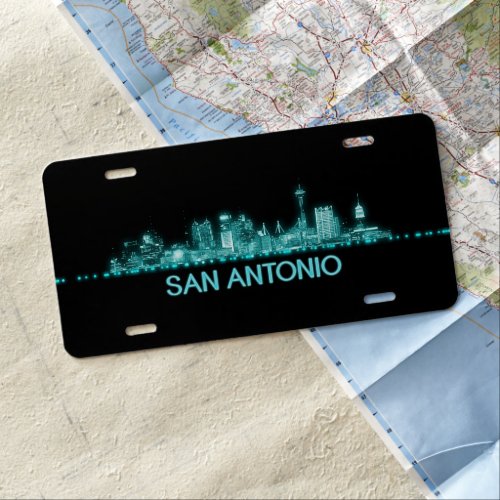 San Antonio Skyline License Plate