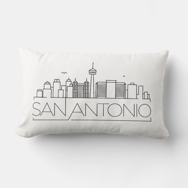 San Antonio Skyline Lumbar Pillow (Front)