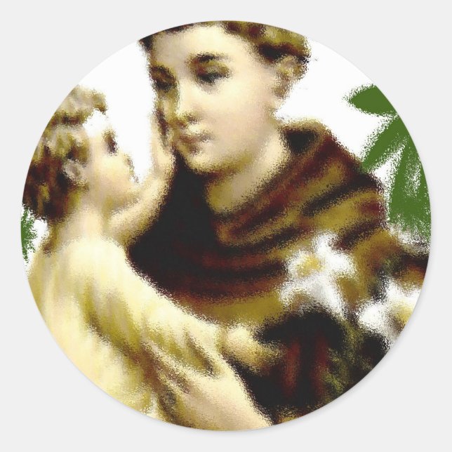 SAN ANTONIO/ ST ANTHONY CLASSIC ROUND STICKER (Front)