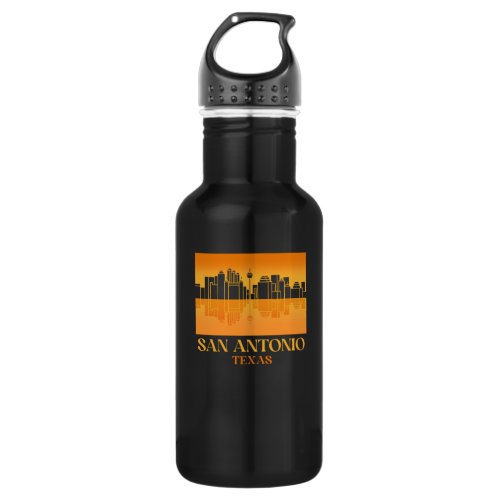 San Antonio Sunset Skyline Design for proud San Stainless Steel Water Bottle
