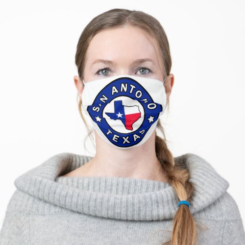 San Antonio Texas Adult Cloth Face Mask