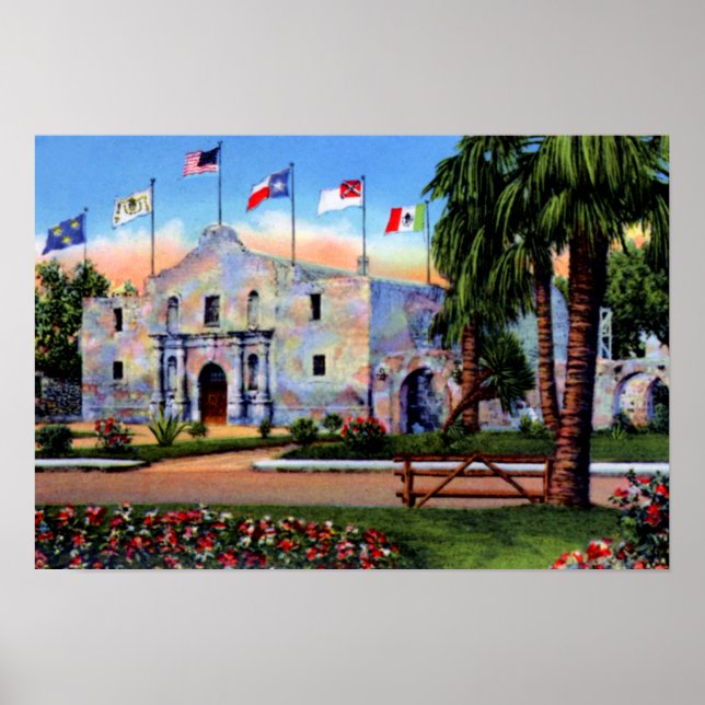 San Antonio Texas Alamo Poster (Front)