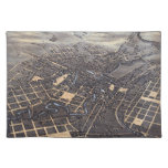 San Antonio, Texas, Antique Aerial City Map, 1873 Cloth Placemat