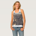 San Antonio, Texas, Antique Aerial City Map, 1873 Tank Top