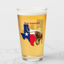 San Antonio, Texas, Beer Glass