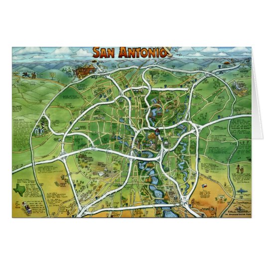 San Antonio Texas Cards (Front Horizontal)