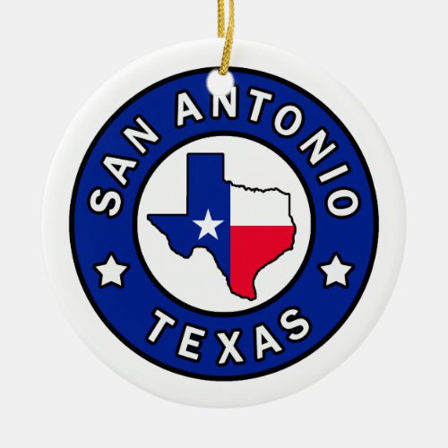 San Antonio Texas Ceramic Ornament