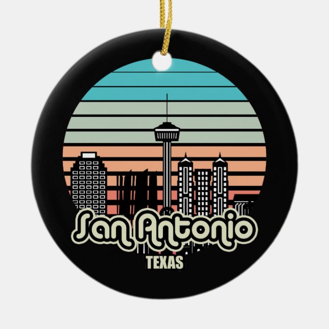 San Antonio,Texas Ceramic Ornament (Front)