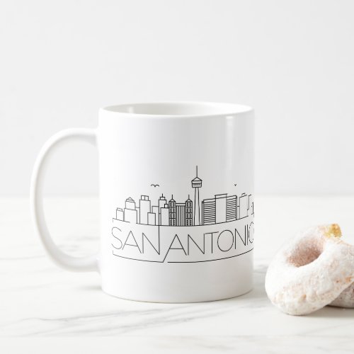 San Antonio Texas  City Stylized Skyline Coffee Mug