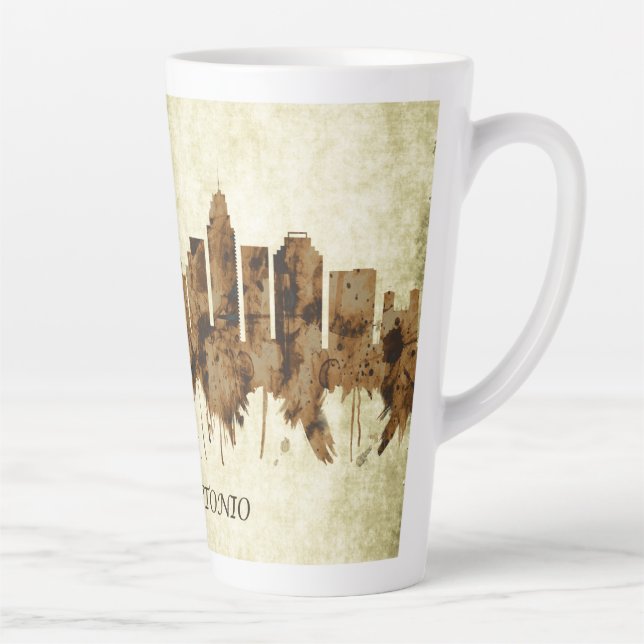San Antonio Texas Cityscape Latte Mug (Right)