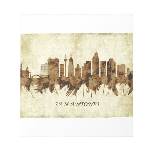 San Antonio Texas Cityscape Notepad (Front)