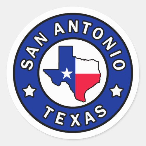 San Antonio Texas Classic Round Sticker