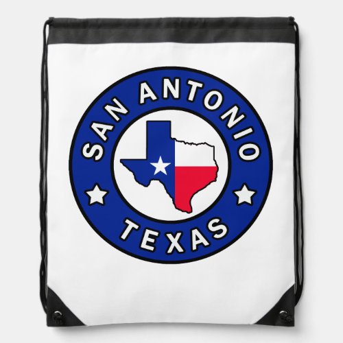 San Antonio Texas Drawstring Bag
