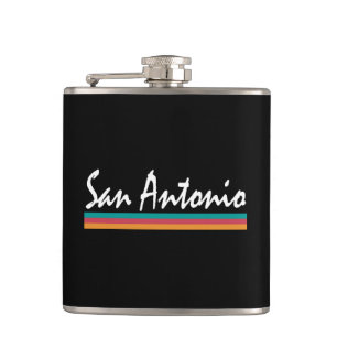 San Antonio Texas Fiesta Colors Flask