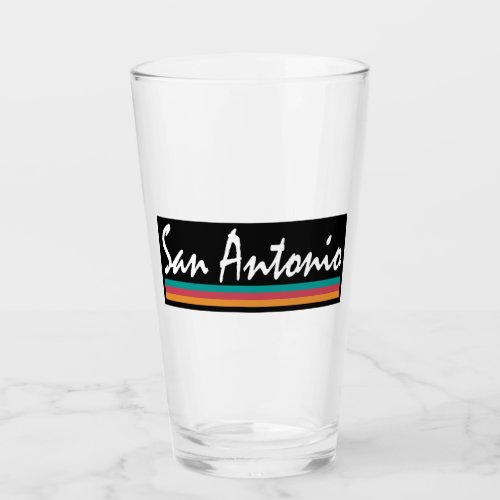 San Antonio Texas Fiesta Colors Glass