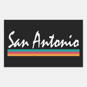 San Antonio Texas Fiesta Colors Rectangular Sticker