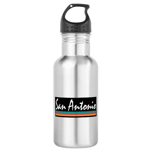San Antonio Texas Fiesta Colors Stainless Steel Water Bottle
