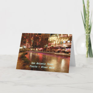 San Antonio Texas Fiesta ~ River Walk Holiday Card