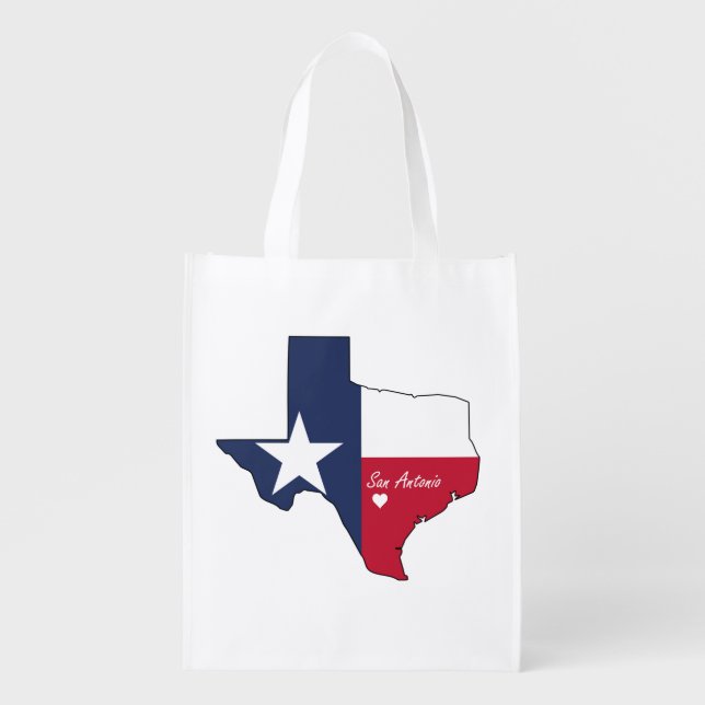 San Antonio, Texas Grocery Bag (Front)