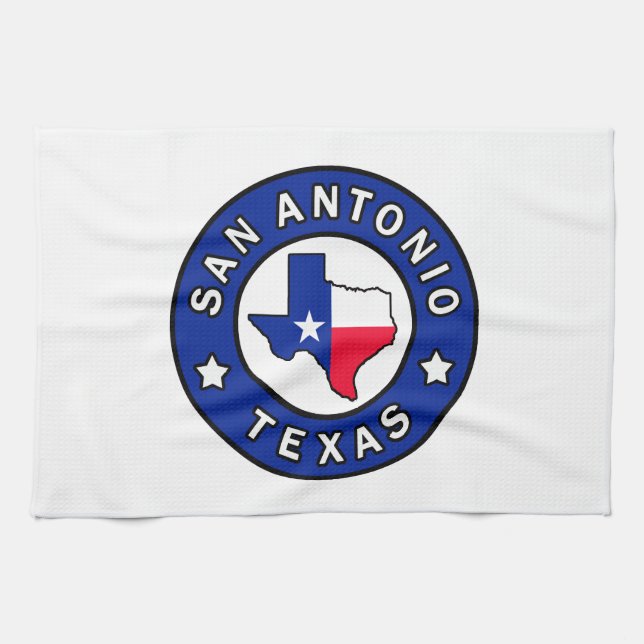 San Antonio Texas Kitchen Towel (Horizontal)