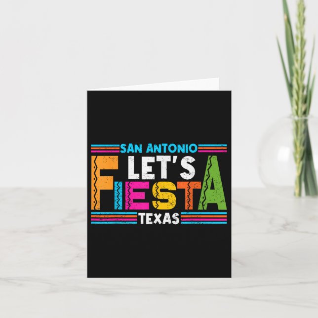 San Antonio Texas Lets Fiesta Cinco De Mayo Party  Card (Front)