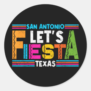 San Antonio Texas Lets Fiesta Cinco De Mayo Party Classic Round Sticker