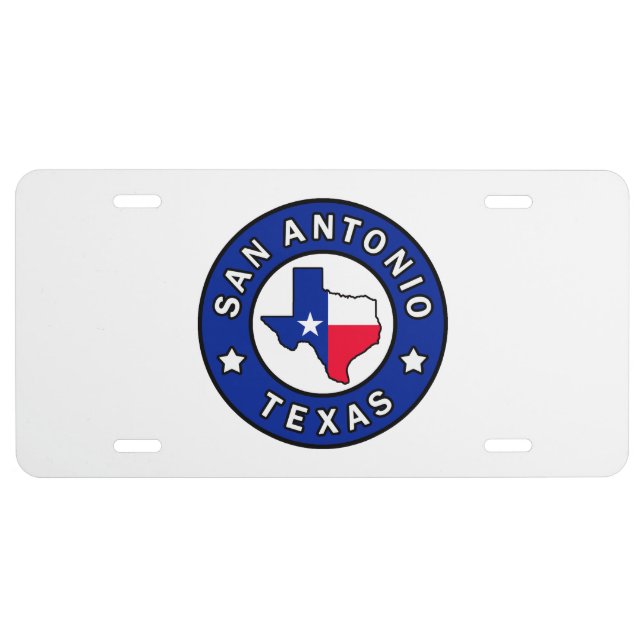 San Antonio Texas License Plate (Front)