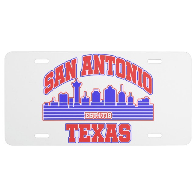 San Antonio,Texas License Plate (Front)