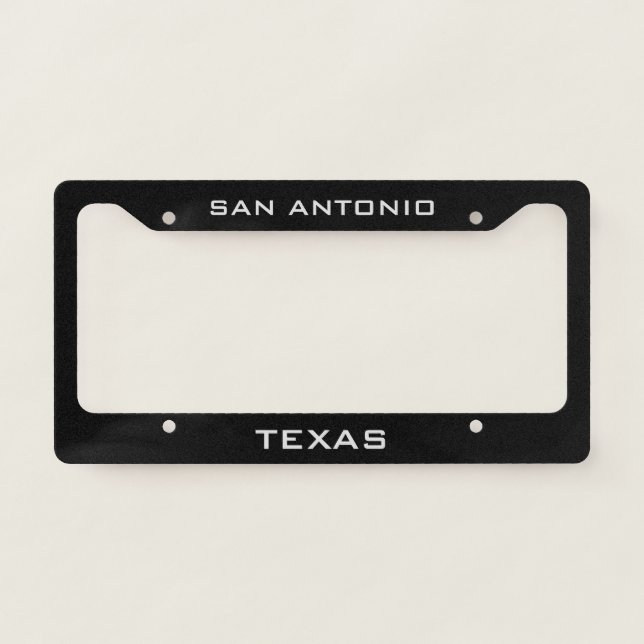 San Antonio Texas  License Plate Frame (Front)