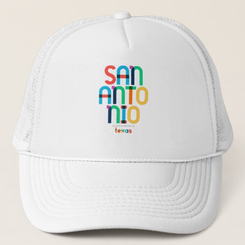 San Antonio Texas Mid Century Pop Art Trucker Hat