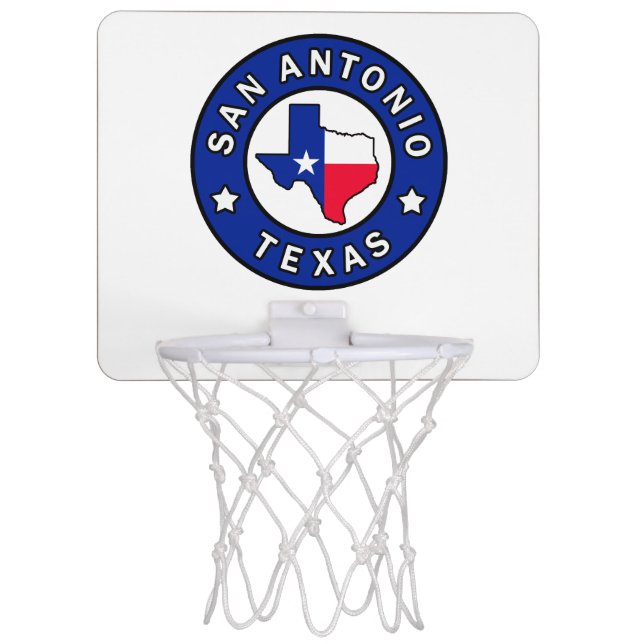 San Antonio Texas Mini Basketball Hoop (Front)