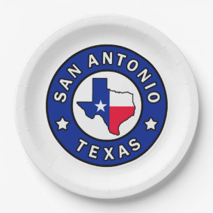 San Antonio Texas Paper Plates