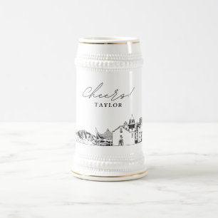 San Antonio Texas Personalized Skyline Beer Stein