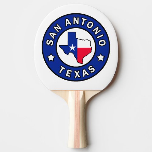 San Antonio Texas Ping Pong Paddle