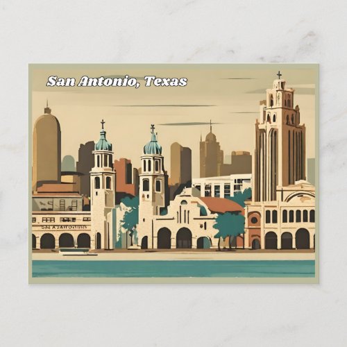 San Antonio Texas Postcard